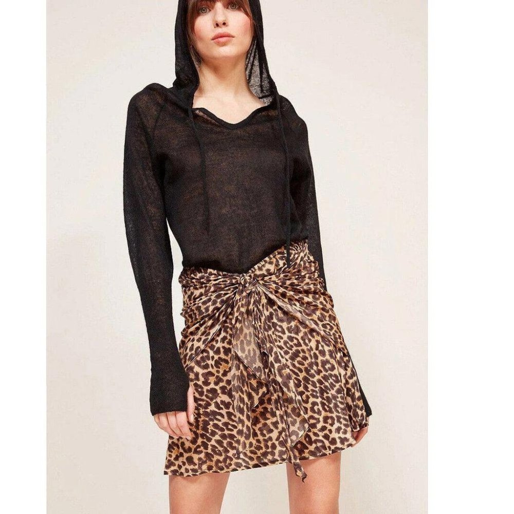 Mes Demoiselles Leopard Print Mini Skirt